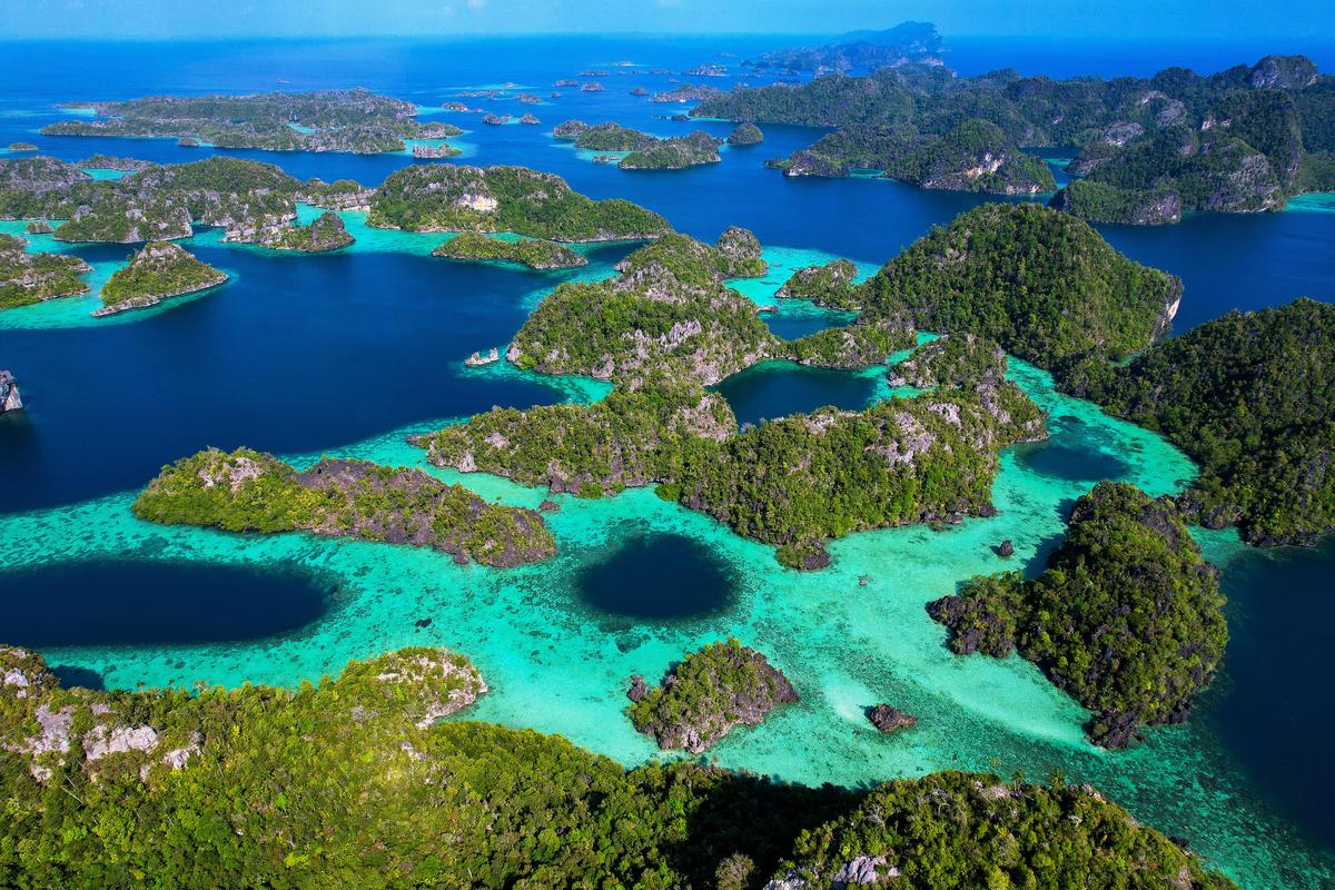 Raja Ampat archipelago aerial